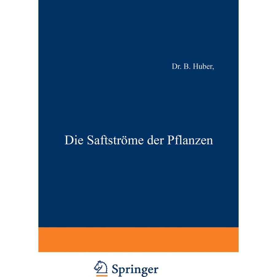 Die Saftströme der Pflanzen, Fachbücher