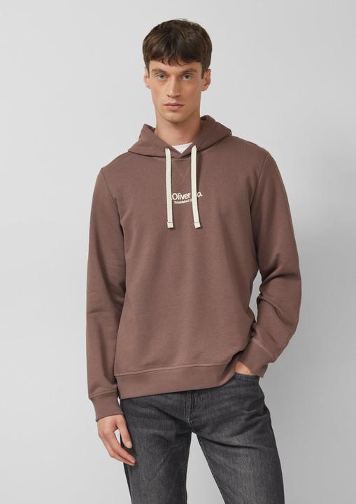 Produktbild s.Oliver Sweatshirt Kapuzenpullover aus Baumwollmix mit Logo-Print (S)