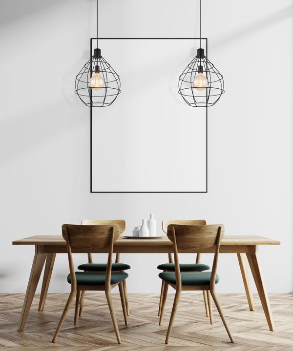 Actual product image Globo Suspension lamp Edwin black 1xE27 (E27)