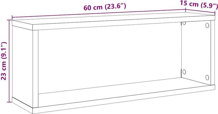 Immagine prodotto vidaXL Wandregal (60 x 15 x 23 cm)