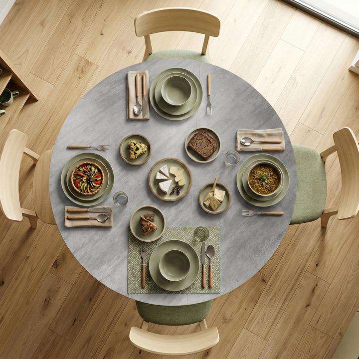 Produktbild Homcom Klappbarer Esstisch MDF, Stahl Grau