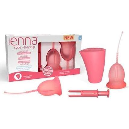 Enna Cycle EASY Menstruationstassen-Set Grösse S mit Applikator, Sterilisator und Transportbox (S) (42126552)