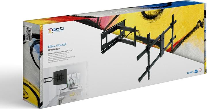 Actual product image Tooq Technology SOPORTE PARED LP4380XL-B 43"-80" NEGRO (Wall, 80", 50 kg)