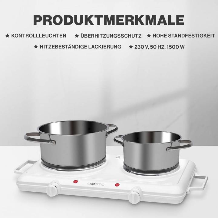 Produktbild Clatronic Doppel Kochplatte