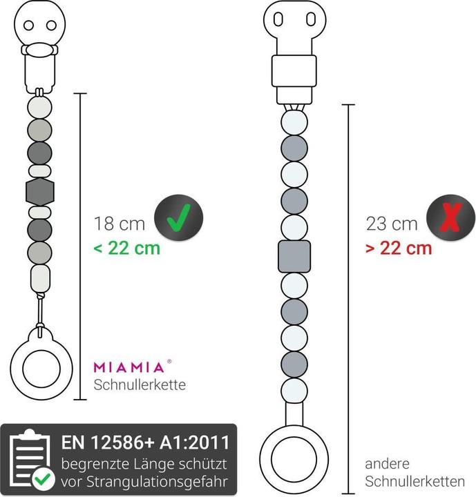 Actual product image MiaMia Dummy chains Dummy chain with silicone beads & rubber ring incl. (2 x)