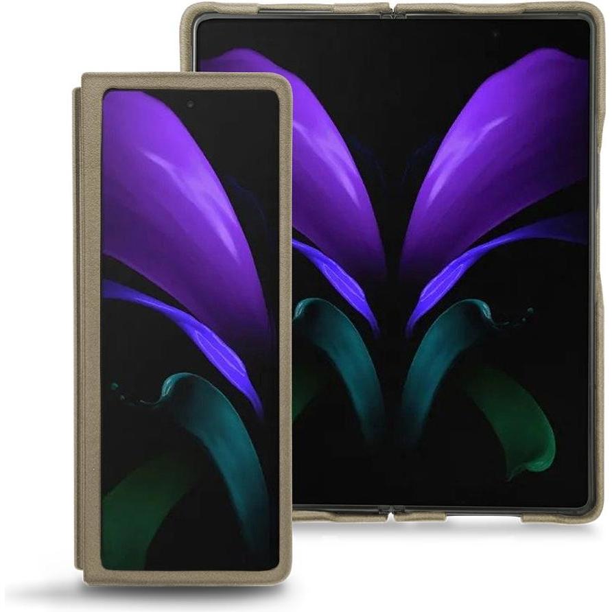 Noreve Lederschutzhülle (Samsung Galaxy Z Fold2), Smartphone Hülle, Beige