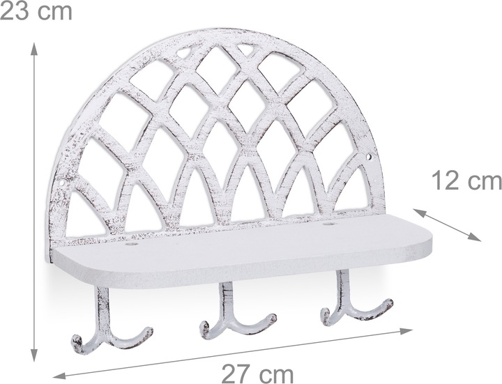 Immagine prodotto Relaxdays Mensola, Portachiavi (27 x 12 x 23 cm)