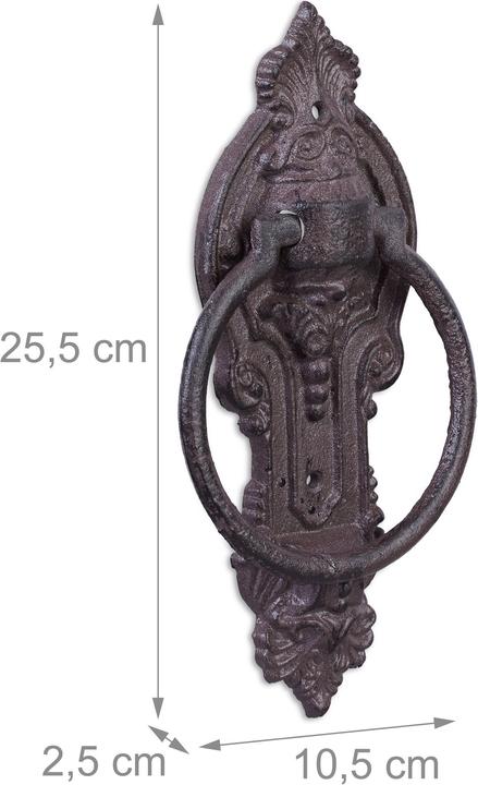 Actual product image Relaxdays Retro Knocking Ring, Cast Iron