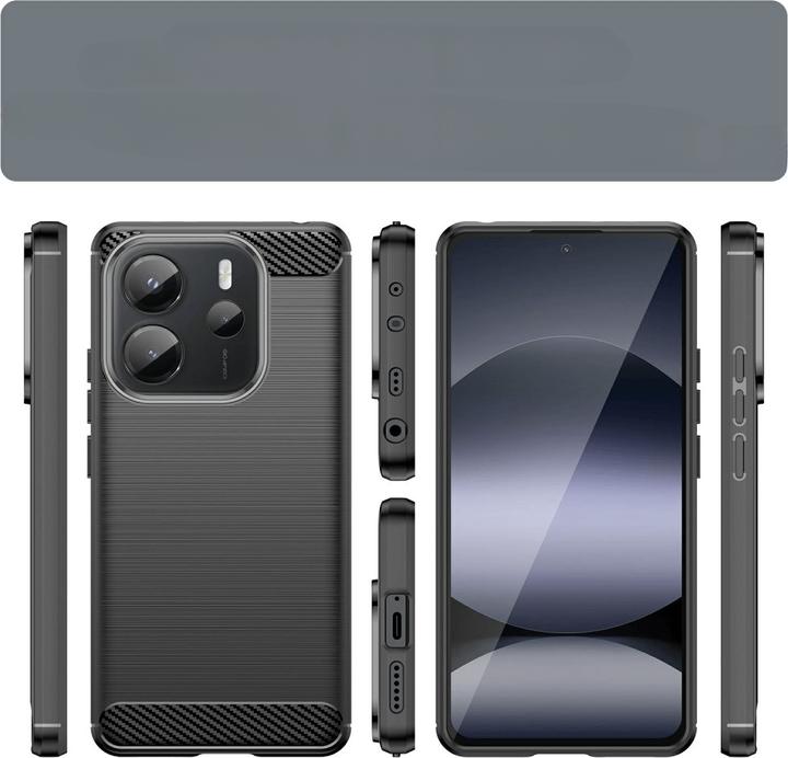 Image du produit Cover-Discount Xiaomi Redmi Note 14 4G - Metall Carbon Look Hülle (Xiaomi Redmi Note 14)