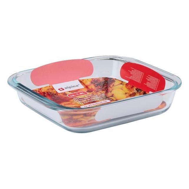 Alpina Glazen Ovenschaal, Gerechten Voor Gratineren, Transparant