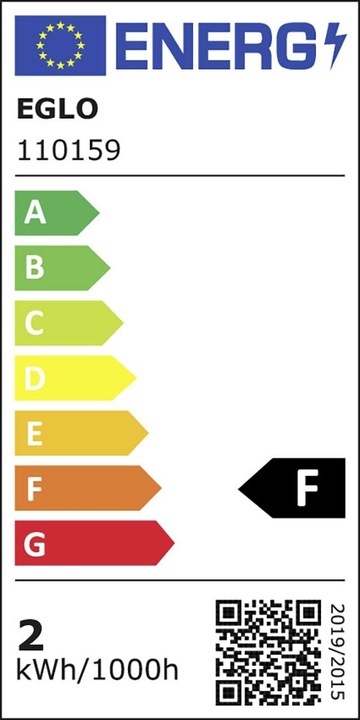 Energy Label EGLO illuminants (G4, 1.80 W, 200 lm, 2 x, F)