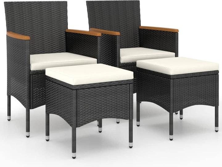 Produktbild vidaXL Gartenstuhl und Hocker