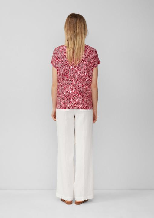 Produktbild S.Oliver T-Shirt Fliessendes T-Shirt aus Viskosemix mit All-over-Muster (42)