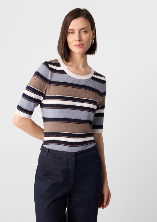 Actual product image Comma Strickpullover Kurzärmeliger Strickpullover mit dezentem Glitzergarn (40)