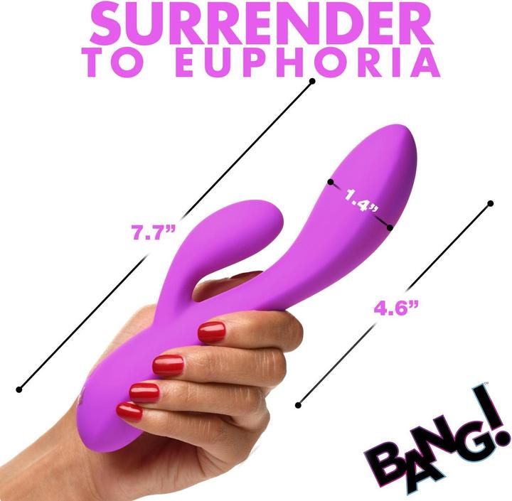 Actual product image Frisky Wiederaufladbarer Flexibler Rabbit-Vibrator Aus Silikon Lila