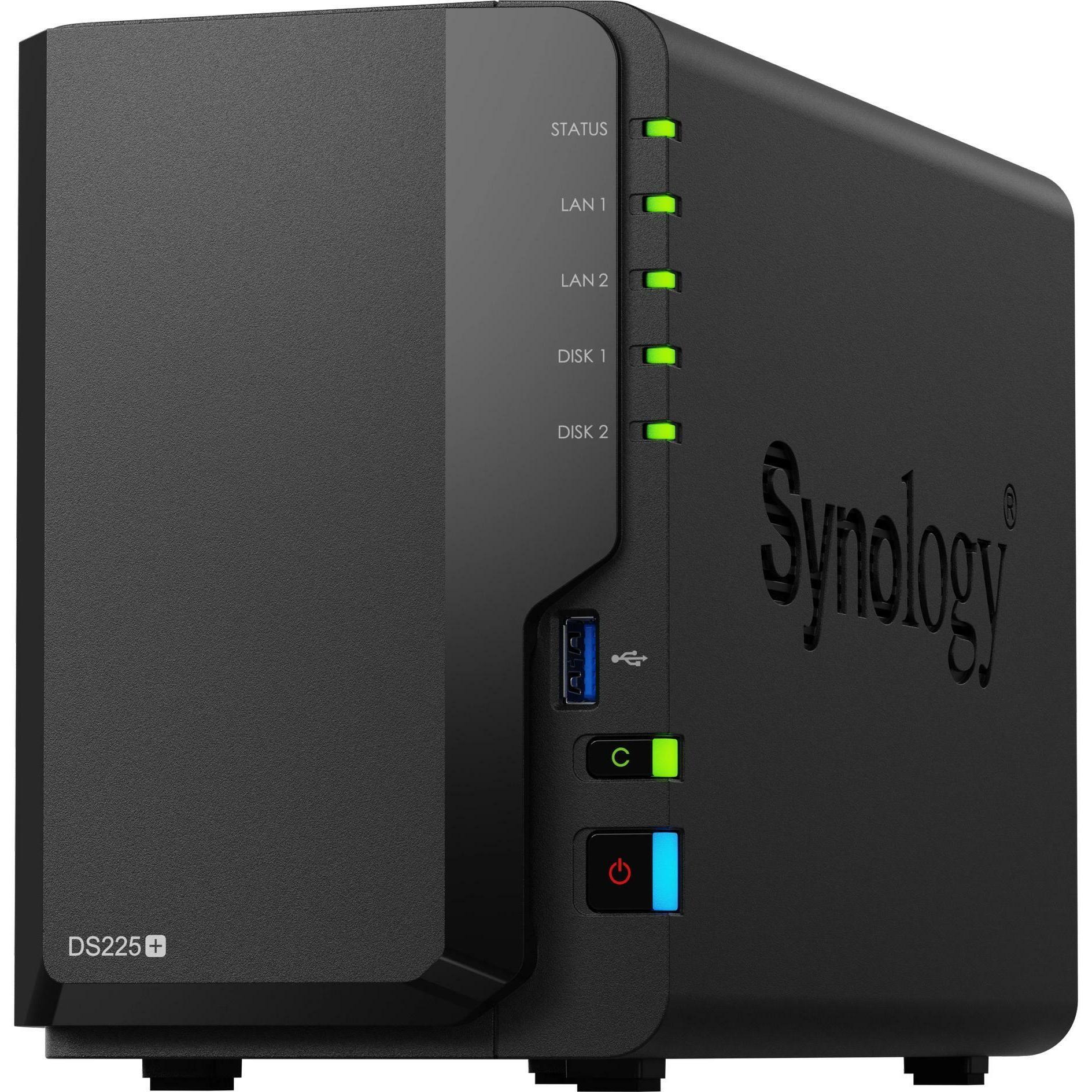 Synology DS225+ (0 TB), NAS, Schwarz
