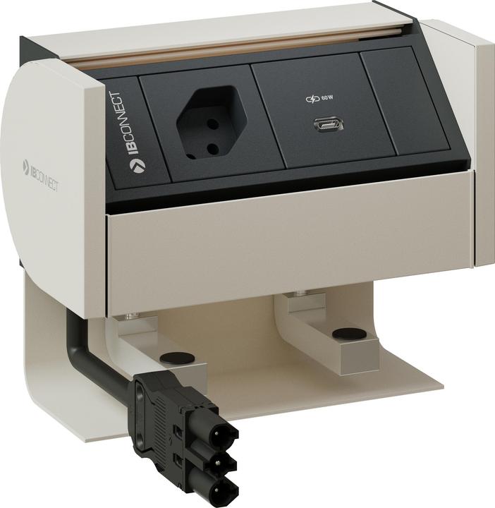 IB Connect PRISMA Unité de prise blanche 1x type 13 1x USB-C 60W (1 x, Type 13, USB-C)