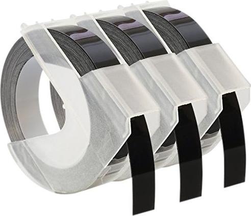 Produktbild Dymo Prägeband 3D (0.90 cm, Schwarz)