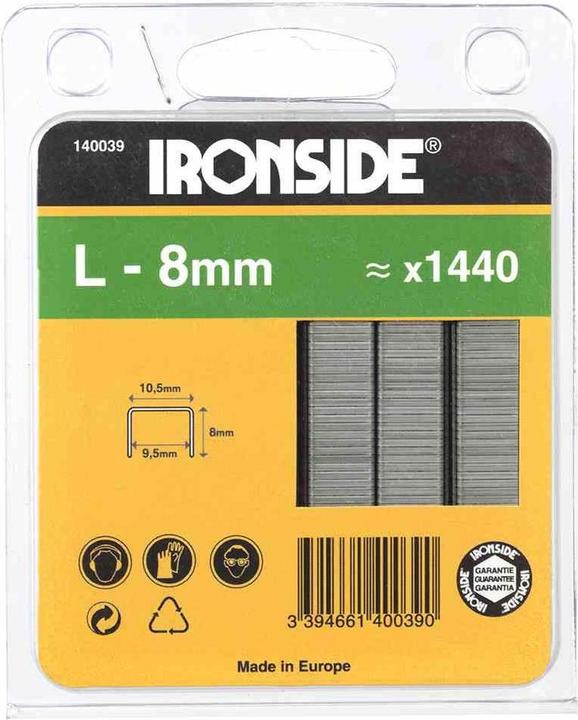 Ironside Staple 8 mm, L (1440 x)