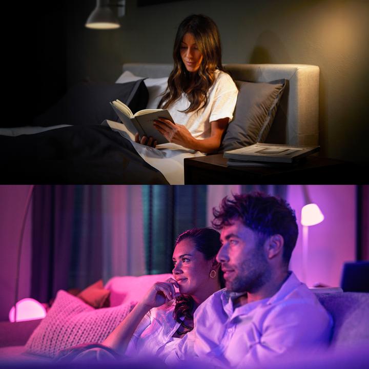Produktbild Philips Hue Starter Kit Essential White & Color Ambiance + Bridge (GU10, 4.70 W, 345 lm, 5 x, F)