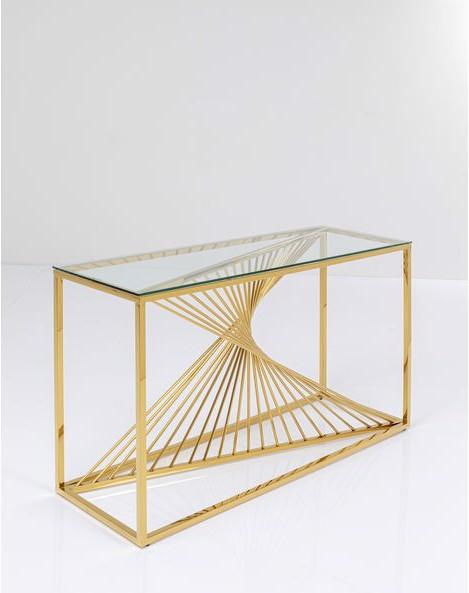 Image du produit Kare Design Console Laser doré 120x40 (120 x 40 x 78 cm)