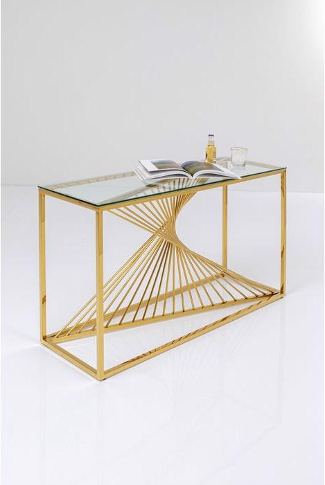 Image du produit Kare Design Console Laser doré 120x40 (120 x 40 x 78 cm)