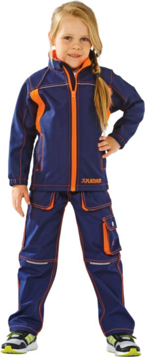 Actual product image Planam Softshell jacket junior navy/orange 110/116 (110)
