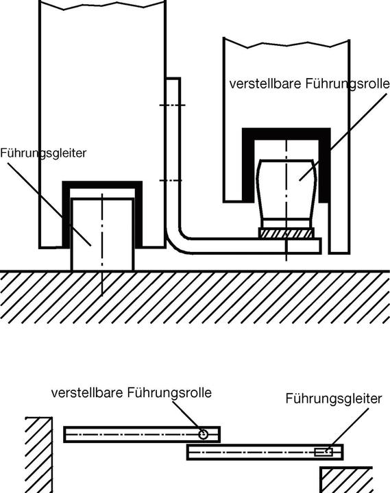 Produktbild Helm 153 Führungsrolle (Torbeschlag) mit Kunststoffrolle Stahl verzinkt-gelb