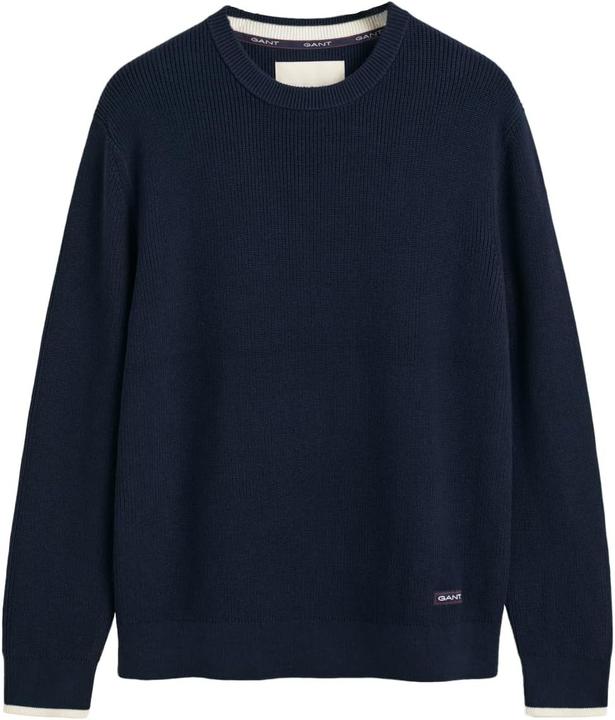 Actual product image GANT Ribbed Cotton C-Neck Pullover (S)