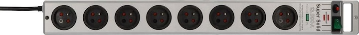 Immagine prodotto Brennenstuhl Super-Solid 8way, 2.5m (polycarbon) (8 x, CEE 7/5, 2.50 m)
