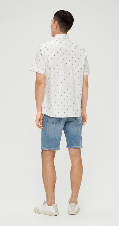 Produktbild s.Oliver Hemd Slim: Kurzarmhemd mit Alloverprint (L)