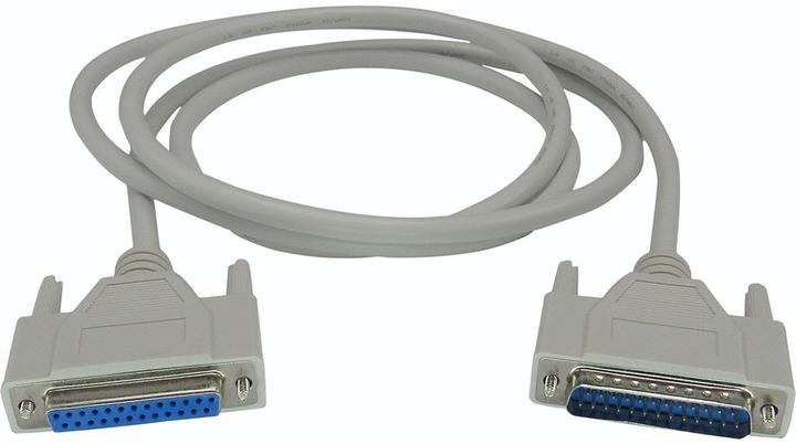 Produktbild RND Electronics Serielles Kabel D-SUB 25-Pin Stecker - D-SUB 25-Pin Buchse 1.8m Grau (1.80 m)