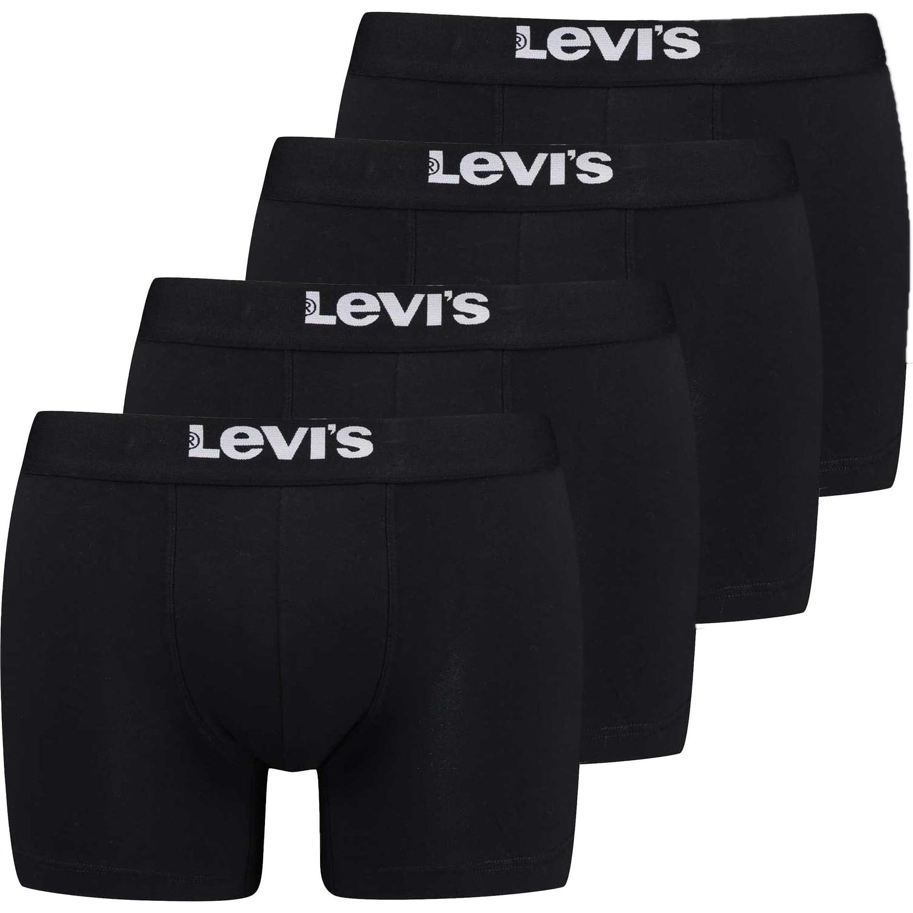 Thumbnail - Levis, Herren, Unterhosen, Boxershort Casual Stretch SOLID BASIC BOXER BRIEF ORG CO 4P ECOM, Schwarz, (XXL, 8er Pack)