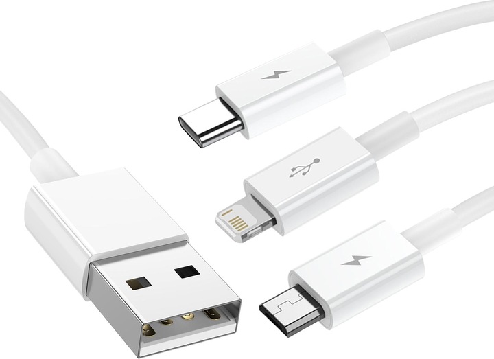 Actual product image Baseus 3 in 1 Multicharger USB-Cable (1.50 m, USB 2.0)