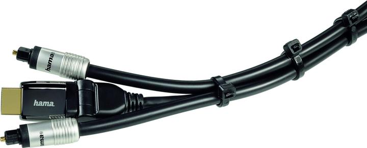 Produktbild Hama Kabelbinder, 3,5 x 140 mm, Schwarz, 50 Stück (Kunststoffkabelbinder, 140 mm, 50 Stk.)