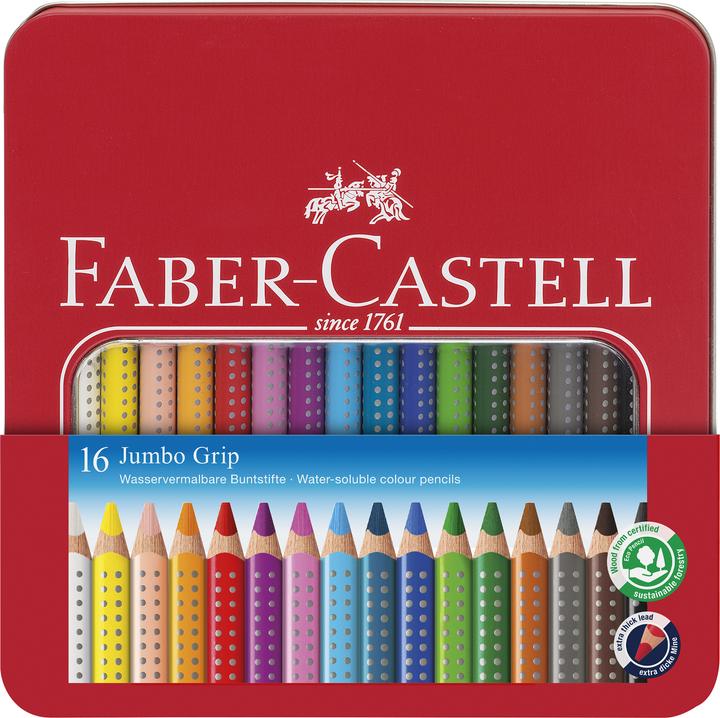 Faber-Castell Jumbo Grip (Mehrfarbig, 16 x)
