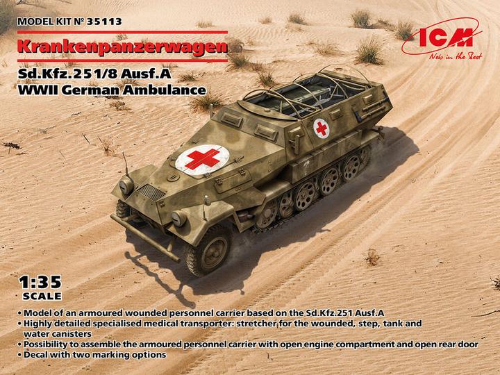Immagine prodotto ICM Ambulanza Sd.Kfz.251/8 Ausf.A, Ambulanza tedesca della seconda guerra mondiale
