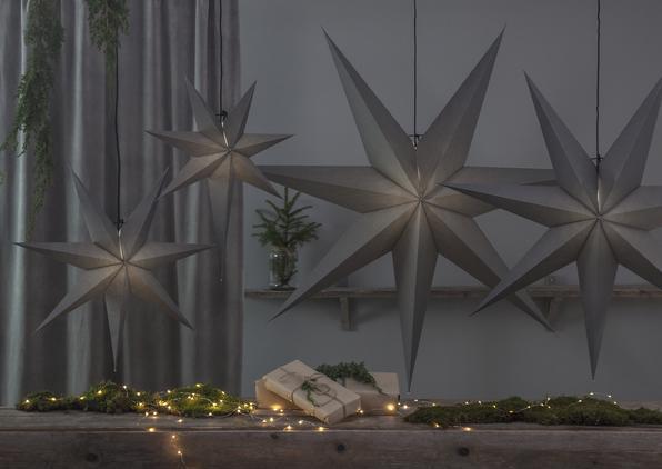 Image du produit Star Trading Papier étoile Ozen gris E27 douille