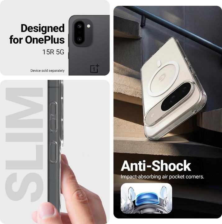 Produktbild Crong Hybrid Clear Magnetic - Etui MagSafe OnePlus 15R (przezroczysty) (OnePlus 15R)