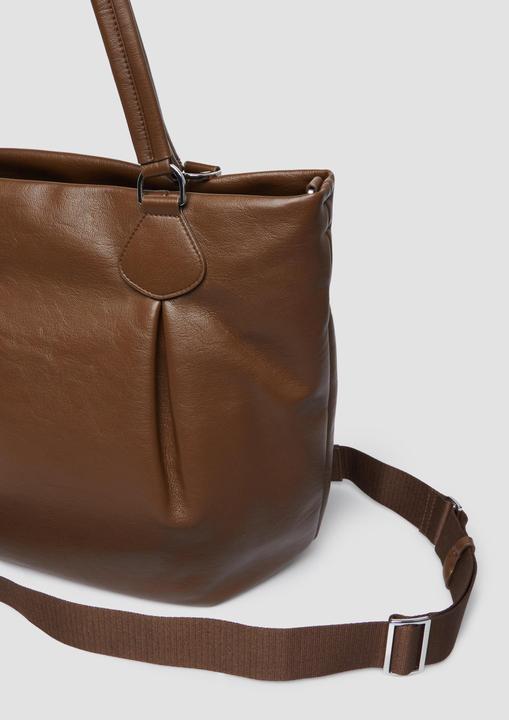 Produktbild s.Oliver Tasche Shopper aus Lederimitat mit Logoprägung und abnehmbarem Schultergurt