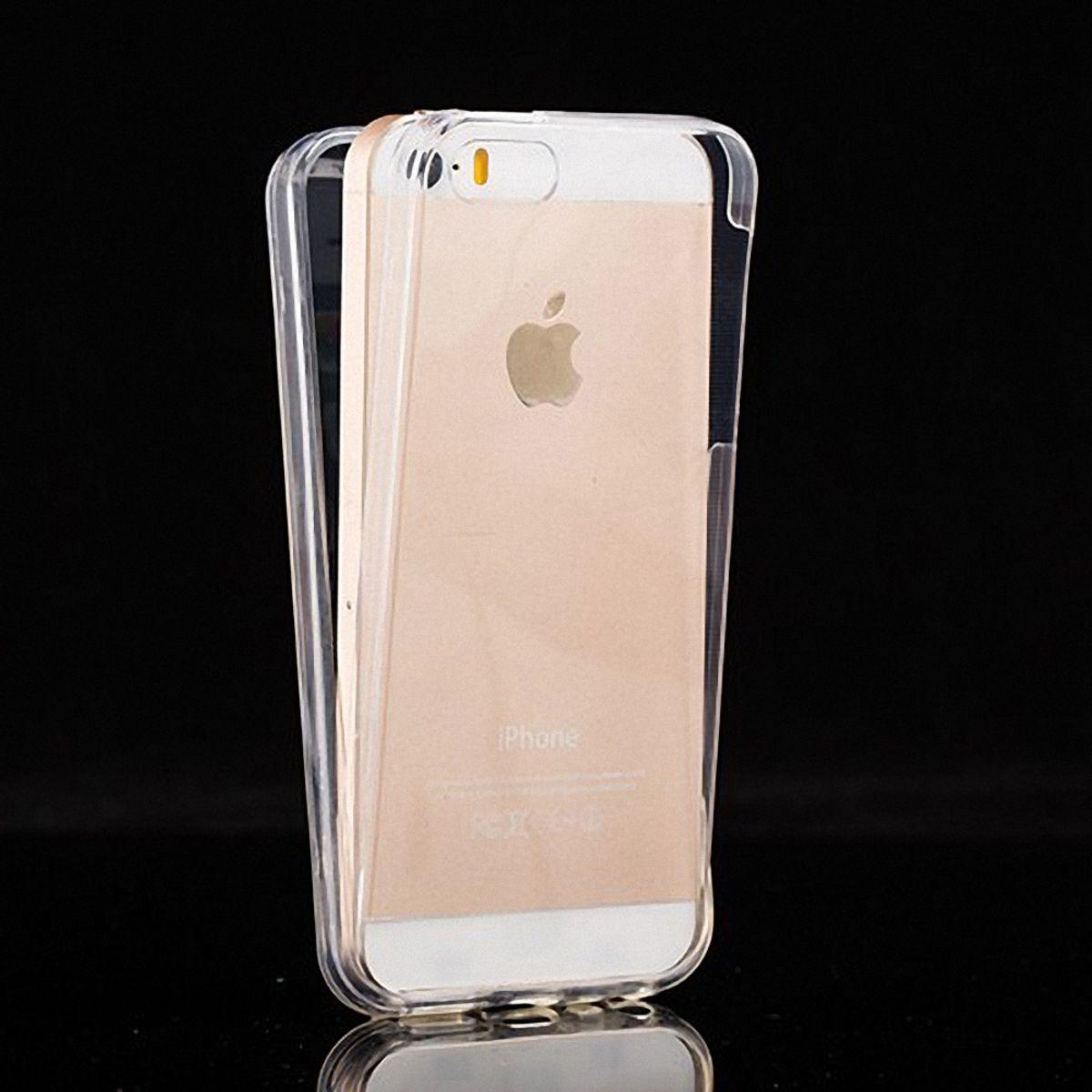Thumbnail - König Design Apple iPhone 5 / 5s / SE Full Body 360 Silikon Schutzhülle Handyhülle Case Klar (Apple iPhone 5), Smartphon...