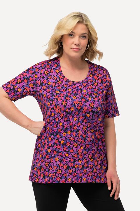 Produktbild Ulla Popken Shirt, gemustert, Rundhals, Halbarm (62)
