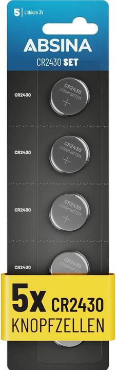 Actual product image Absina Button cell CR 2430 3 V 5 pcs. lithium (5 pcs., CR2430)