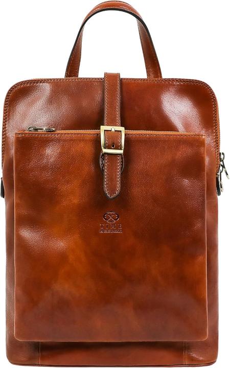 Actual product image Time Resistance Convertible Leather Backpack Shoulder Bag