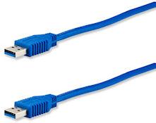 E+P Anschlusskabel 2,5m CC 303/2 blau USB-Buskabel Typ AA USB 3.0 (2.50 m, USB 3.0)