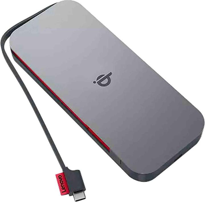 Produktbild Lenovo GO Wireless Power Bank 10000 mAh, Thunder Black, 258 g, 15 W (10000 mAh, 30 W, 38.50 Wh)