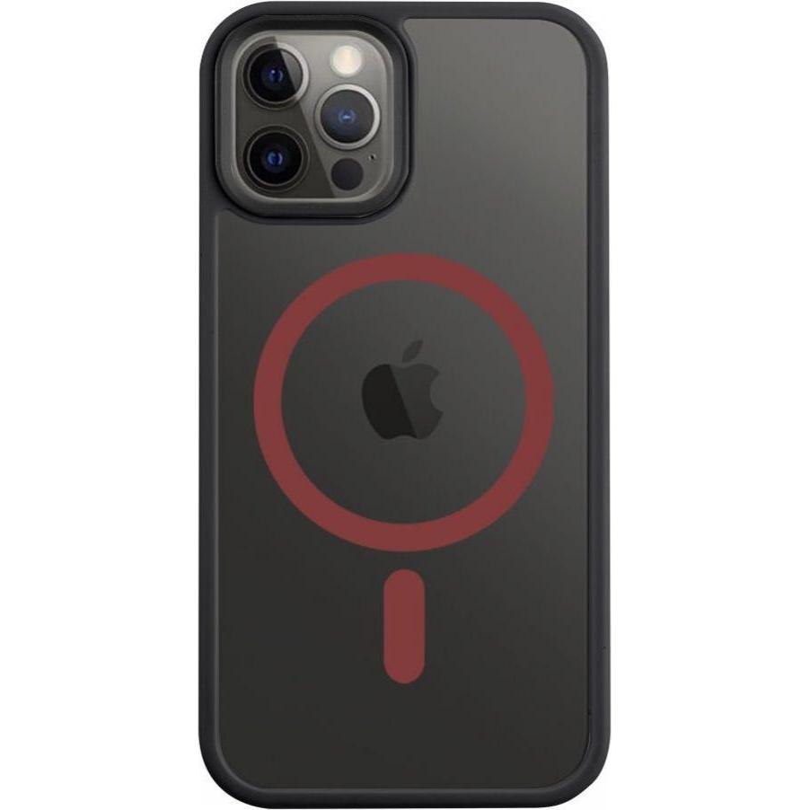 Tactical MagForce Hyperstealth 2.0 Cover for iPhone 12/12 Pro Black/Red (Apple iPhone 12), Smartphone Hülle, Schwarz, Ro...