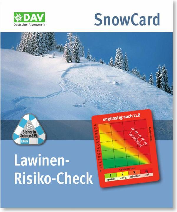 Actual product image SnowCard, avalanche risk check (German, German Alpine Club, Jan Mersch, Martin Engler, Martin Mersch Engler, 2020)