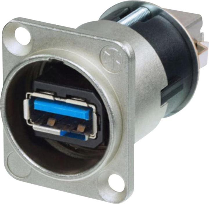 Actual product image Neutrik Reversible USB feedthrough 3.0 socket, mounting feedthrough Content: 1 pc.