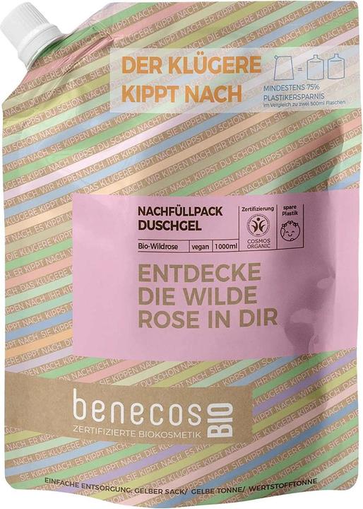 Actual product image Benecos Refill Bag BIO Shower Gel Wild Rose - 1l - (1000 ml)